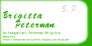 brigitta peterman business card